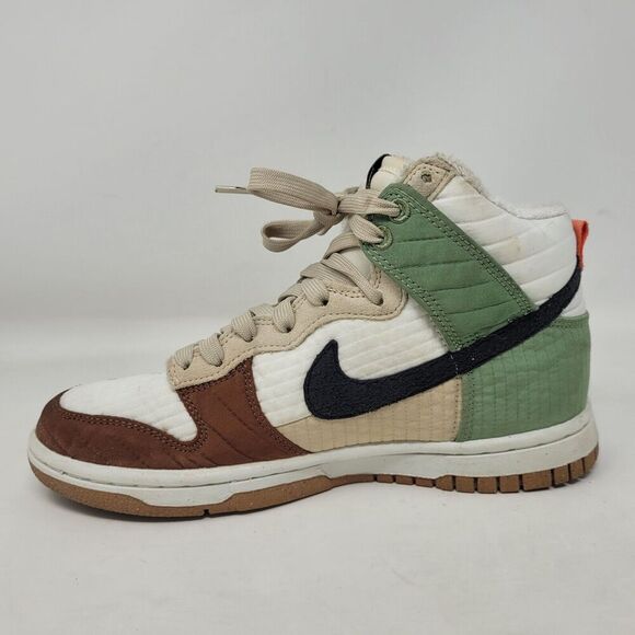 Nike Dunk High LX Next Nature Toasty Womens 6 Summit White Black Green Sneakers - Picture 4 of 16